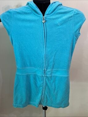 Justice Zip Up Hooded Bathing Suit Cover Up